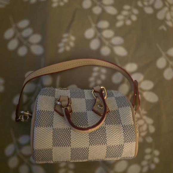 Accessories - Checkered Mini Bag For Keys, Coins, Etc